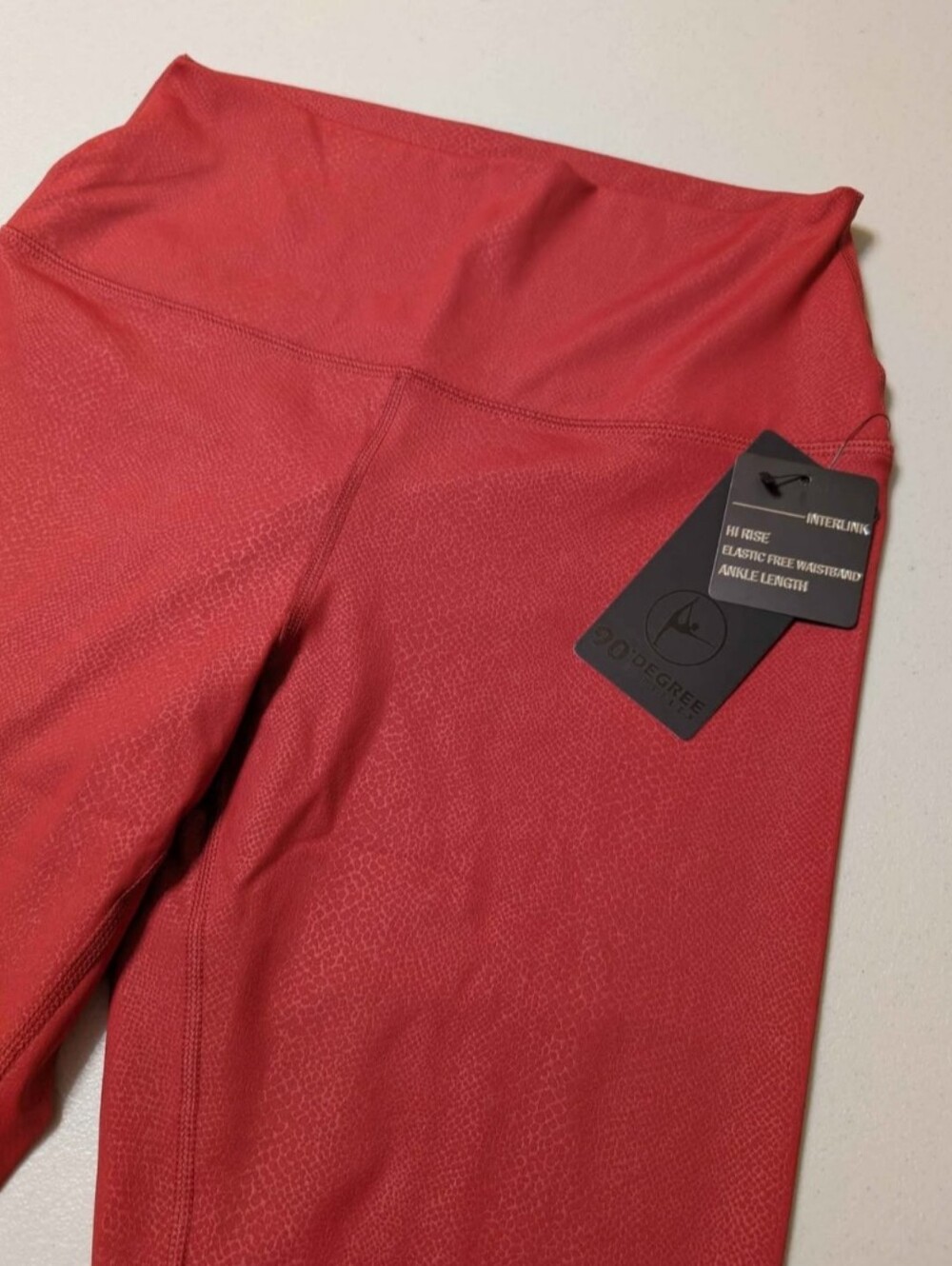 NWT large red snakeskin leggings by 90 Degree